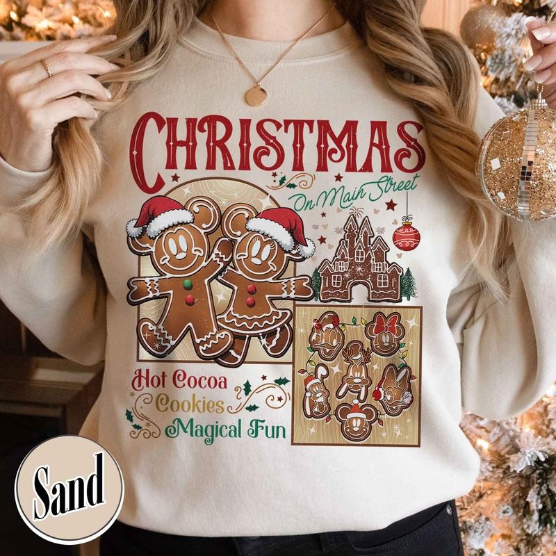 Ginger Cookies Christmas Sweatshirt, Christmas on Main Street Sweatshirt, Christmas on the Main Street, Christmas Cookies...