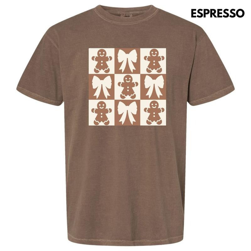 Gingerbread Checkerboard Comfort Colors T-Shirt 'NLB' Hoodie, Sweatshirt | HypeDripTees.com