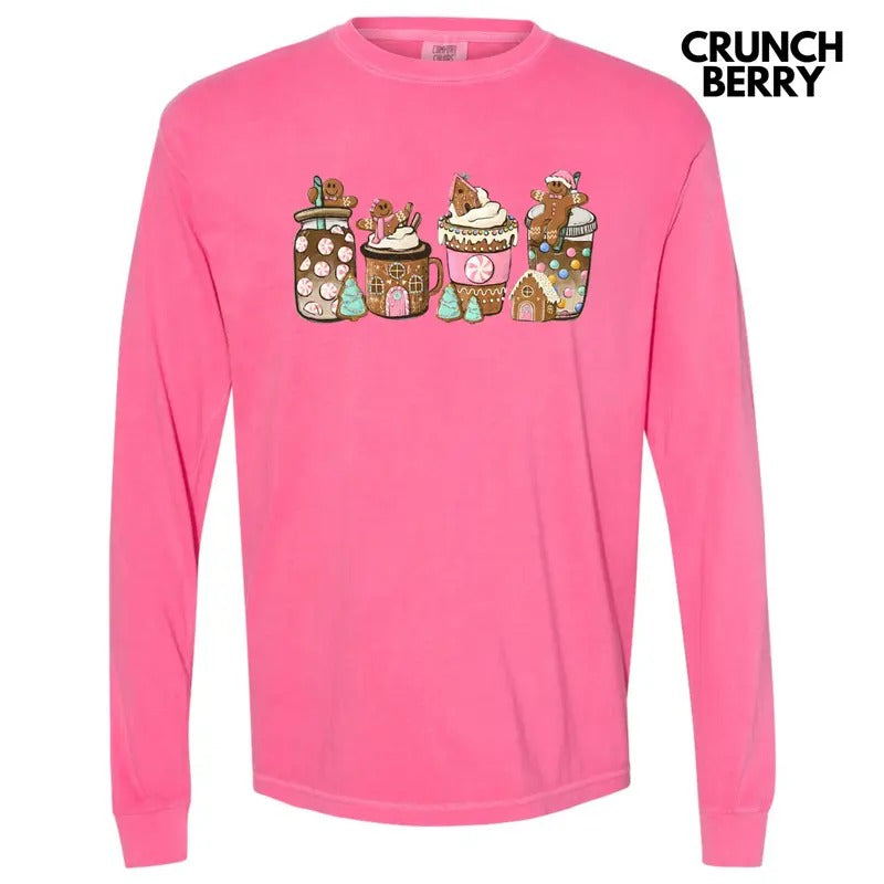 Gingerbread Lattes Long Sleeve Comfort Colors T-Shirt 'NLB' Hoodie, Sweatshirt | HypeDripTees.com