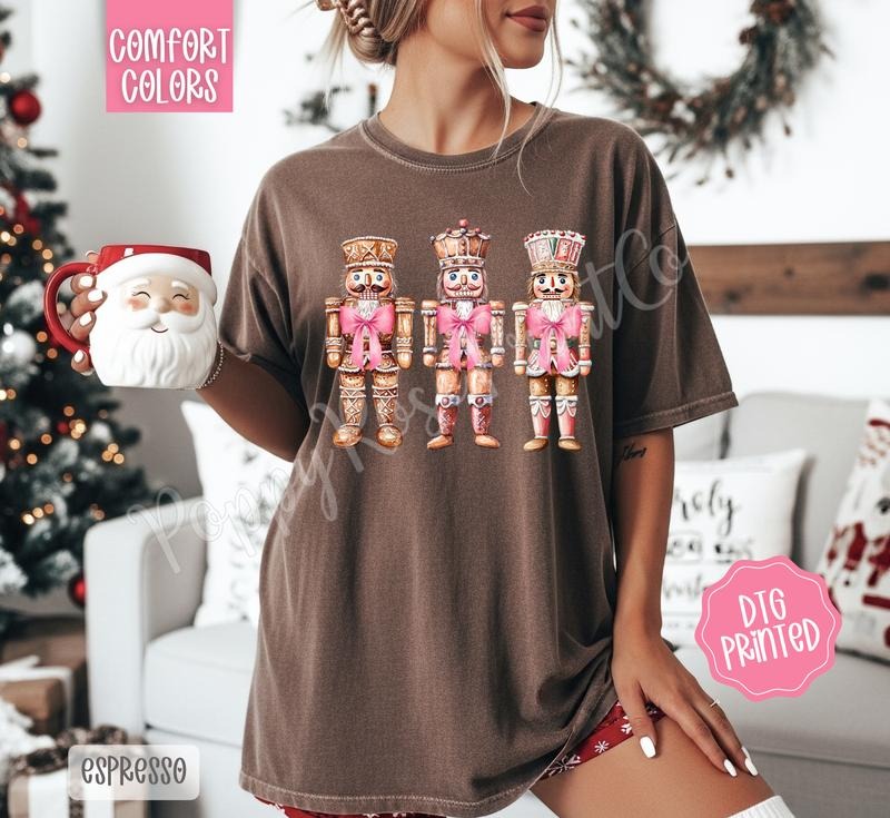 Gingerbread Nutcracker Shirt Comfort Colors, Trendy Women's Holiday Tshirt Hoodie, Sweatshirt | HypeDripTees.com