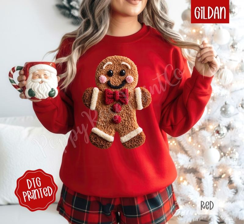 Gingerbread Sweatshirt, Trendy Women's Holiday Sweater T-Shirts, Hoodie | HypeDripTees.com