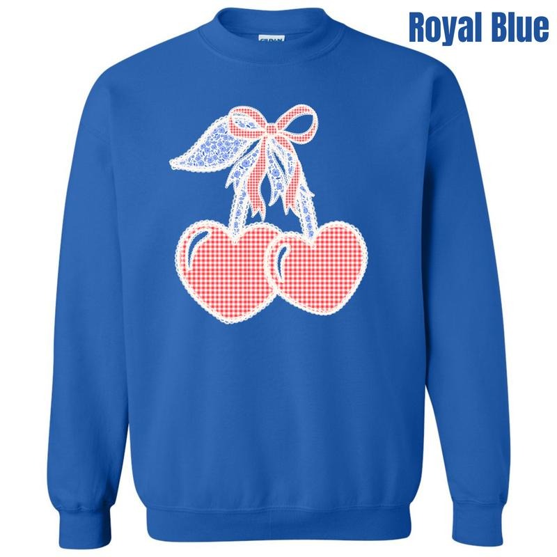 Gingham Heart Cherries Sweatshirt 'NLB' T-Shirts, Hoodie | HypeDripTees.com