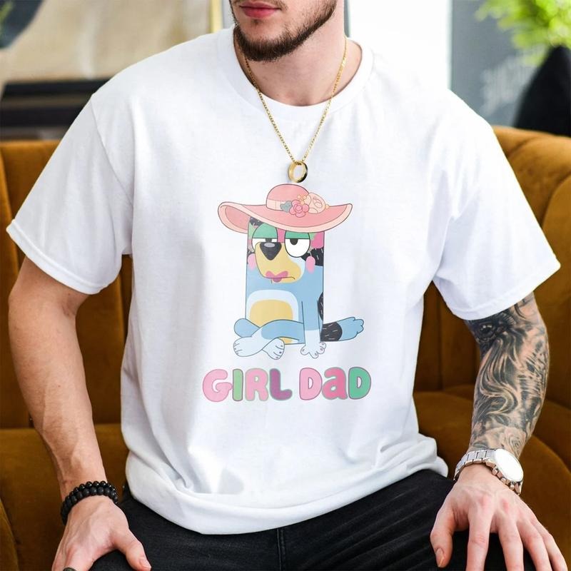 Girl Dad Shirt, Bluey Girl Dad Shirt, Gift For Him, Bluey Shirt Hoodie, Sweatshirt | HypeDripTees.com