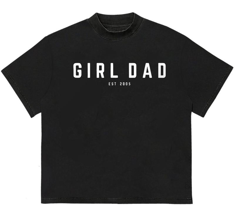 Girl Dad T-Shirt Premium Comfort Unique T-Shirt Gift for Her Recycled Cotton Graphic Hoodie, Sweatshirt | HypeDripTees.com