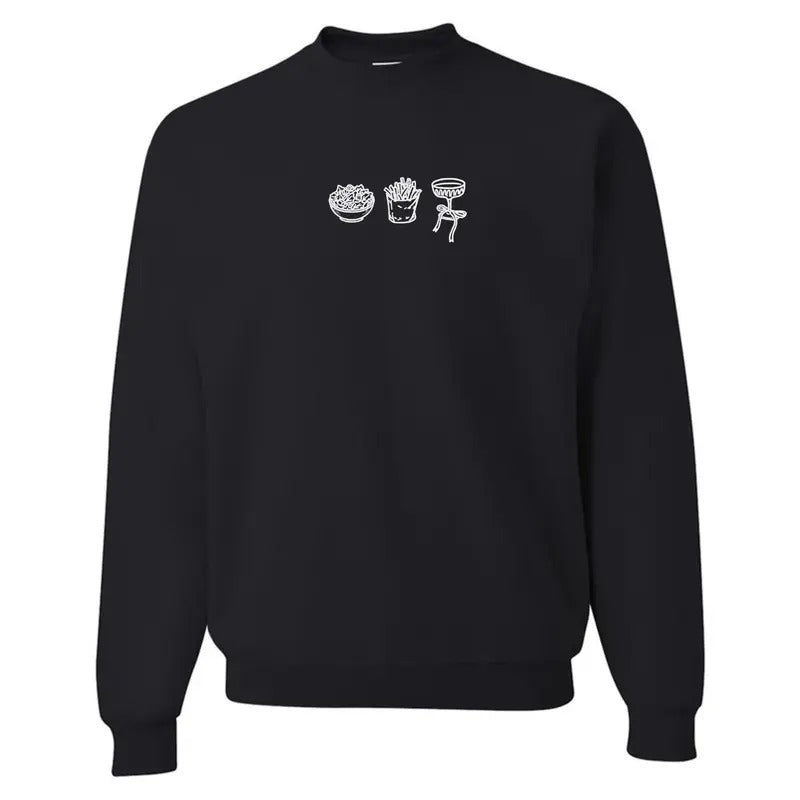 'Girl Dinner' Embroidered Crewneck Sweatshirt T-Shirts, Hoodie | HypeDripTees.com