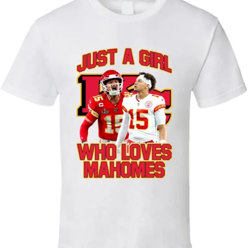 Girl Who Loves Patrick Mahomes T Shirt Hoodie, Sweatshirt | HypeDripTees.com