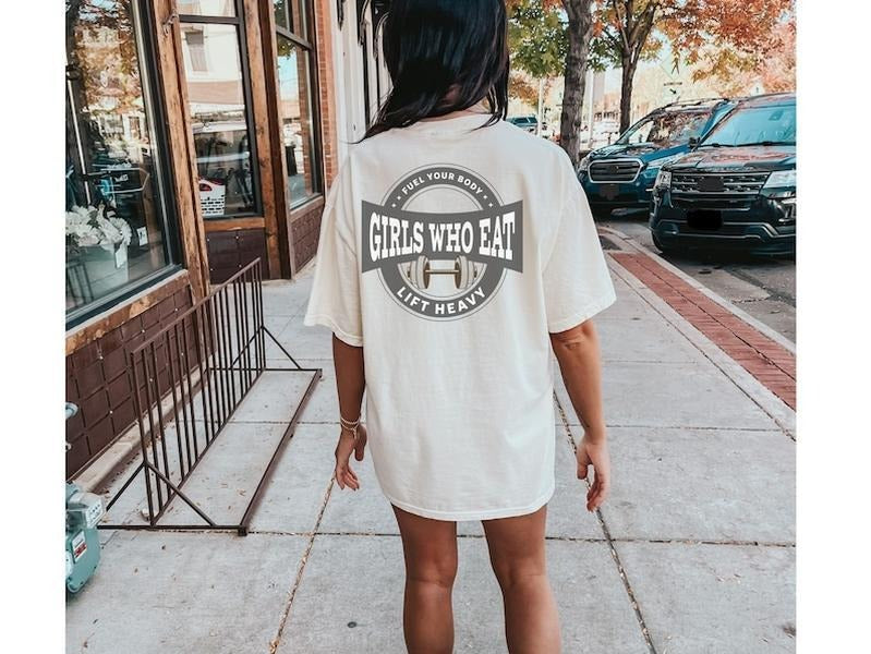 Girls Who Eat, , Pump Cover, Workout Shirt, Weightlifting, Power Lifting, Lift Heavy, Barbell Top, Gym Lover Gift Hoodie,...
