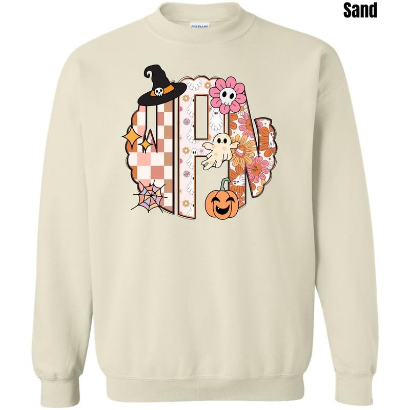 Girly Halloween Monogram Sweatshirt 'NLB' T-Shirts, Hoodie | HypeDripTees.com
