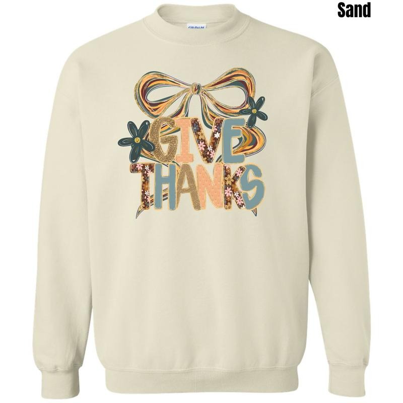 Give Thanks Coquette Sweatshirt 'NLB' T-Shirts, Hoodie | HypeDripTees.com