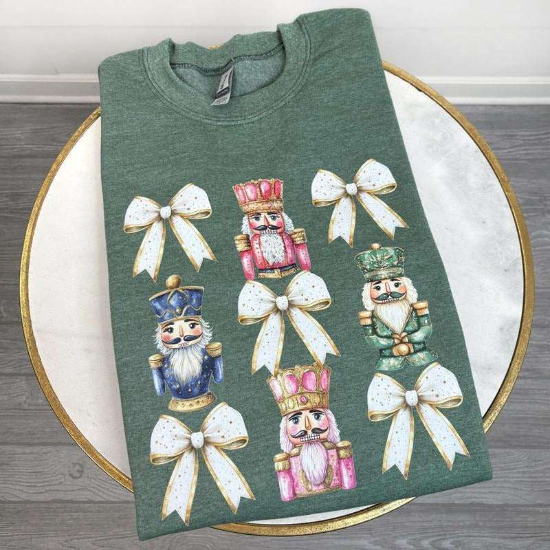 Glam Nutcracker Bow Collage Sweatshirt 'NLB' T-Shirts, Hoodie | HypeDripTees.com