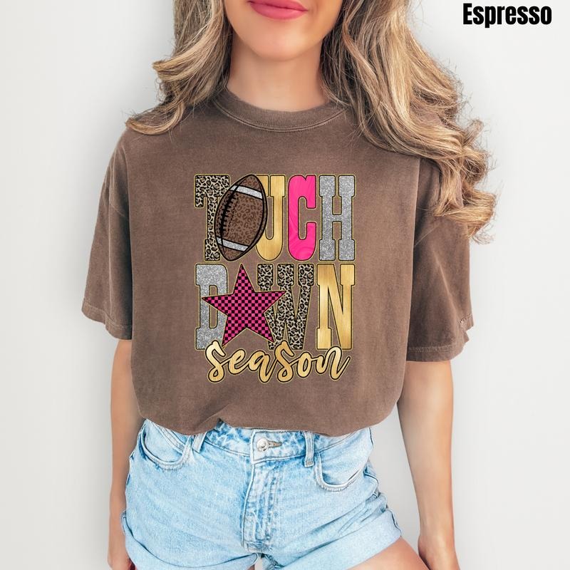 Glam Touchdown Season Comfort Colors T-Shirt 'NLB' Hoodie, Sweatshirt | HypeDripTees.com