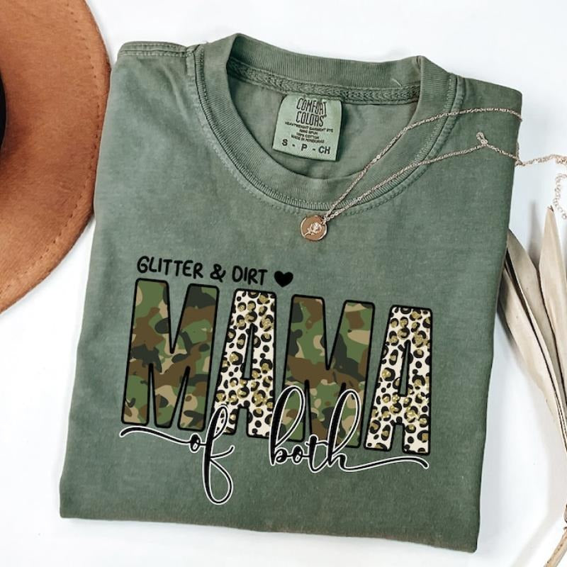 Glitter And Dirt Mama Of Both Shirt, Mothers Day Shirt, Cute Mom Shirt, Girl Mama Shirt, Unique Mom Gift, Mommy Tee...