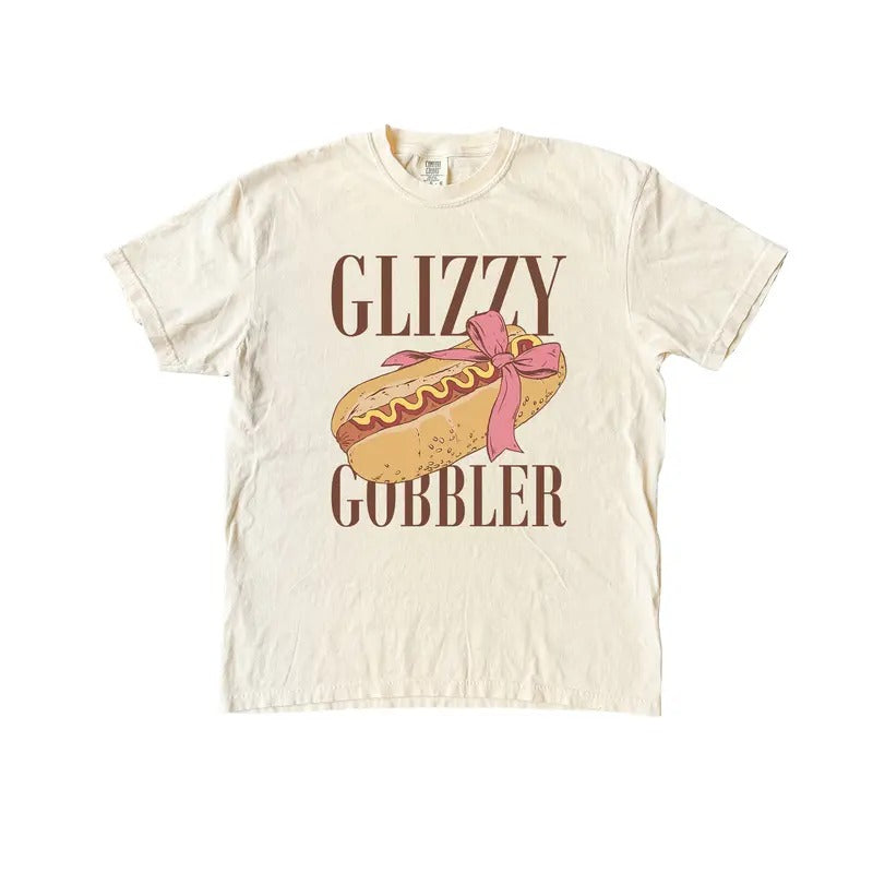 Glizzy Gobbler Hot Dog Tshirt, Comfort Colors GLizzy Shirt, Funny Meme Shirt Fit Top Hoodie, Sweatshirt | HypeDripTees.com
