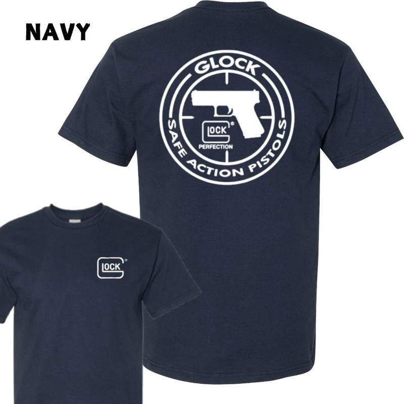 Glock Double Sided T-shirt - Gift For Gun Lover Military Style Nature Hunting Enthusiast Outfit Gift For Men And Women Dad Cotton