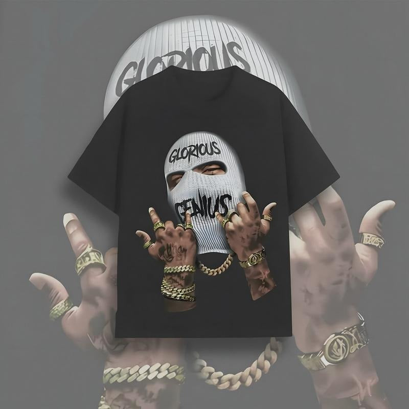 Gloriouss Genius Casual Graphic T-Shirt Y2K Clothing Graphic Tee Cotton Top Streetwear Hoodie, Sweatshirt | HypeDripTees.com