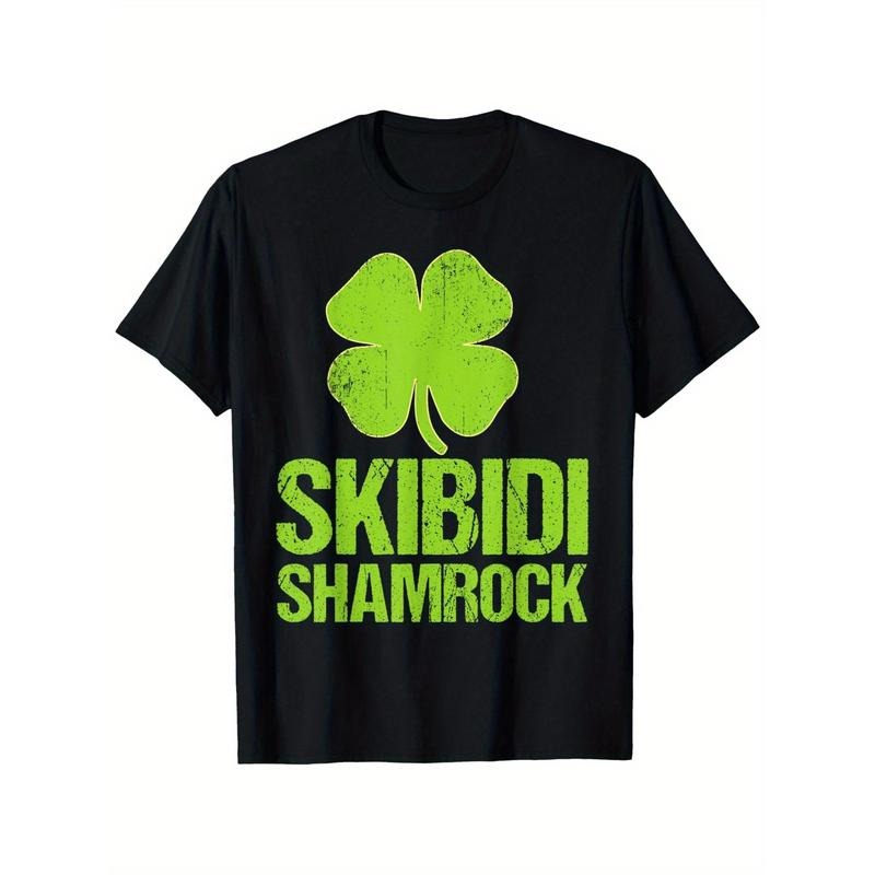 [Glossy Finish] Skibidi Shamrock Irish Rizz Lucky St. Patrick's Day T-Shirt
