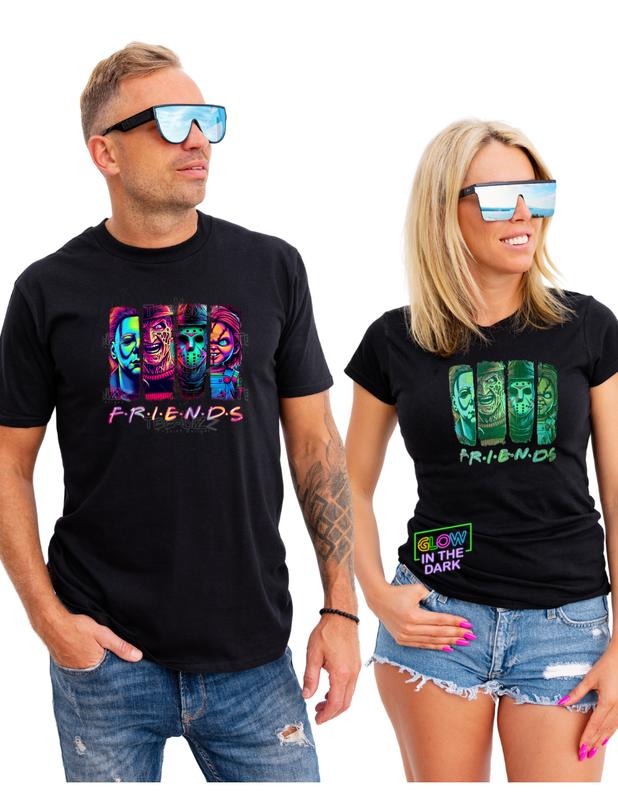 Glow Halloween FRIENDS: Glow in the dark Unisex graphic Halloween T-shirt Hoodie, Sweatshirt | HypeDripTees.com