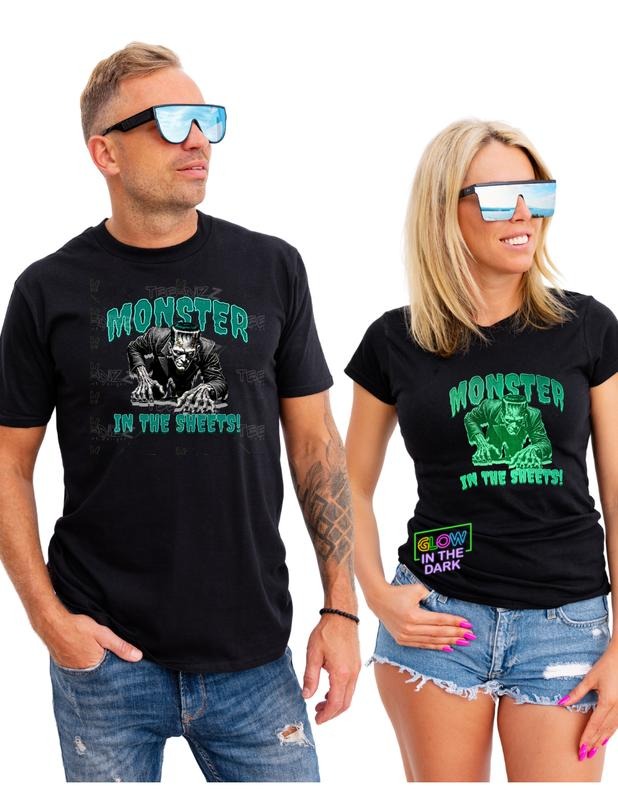 Glow Halloween Monster: Glow in the Dark Unisex Graphic T-Shirt for Men and Women Hoodie, Sweatshirt | HypeDripTees.com