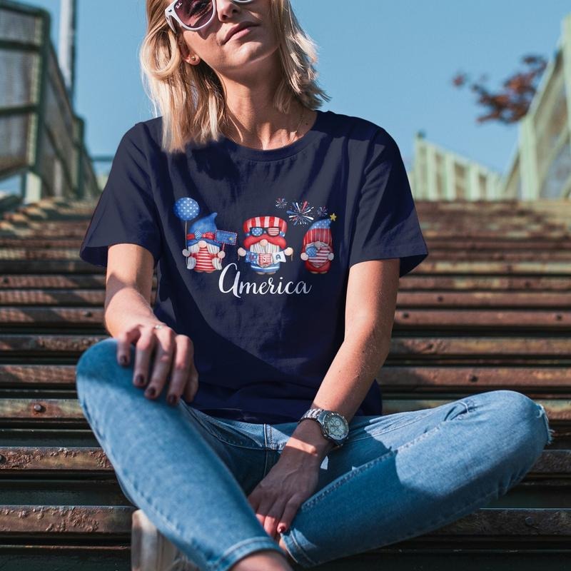 Gnome 4th Of July Shirt 4th Of July Shirt Patriotic Gnome Patriotic Shirt 4th Of July Parade Shirt July 4th T-shirt Funny...