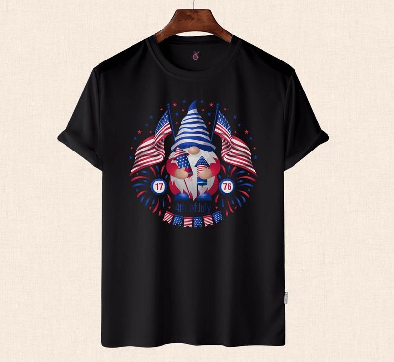Gnome With Usa Flags Tee 4th Of July Shirt Usa Bigfoot Shirt Patriotic Shirt Independence Day Shirt American Flag Shirt...