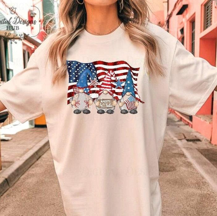 Gnomes Free Land 4th Of July Shirt Independence Day Tshirt 4th Of July Shirt America Patriotic Shirt America Peace Shirt...