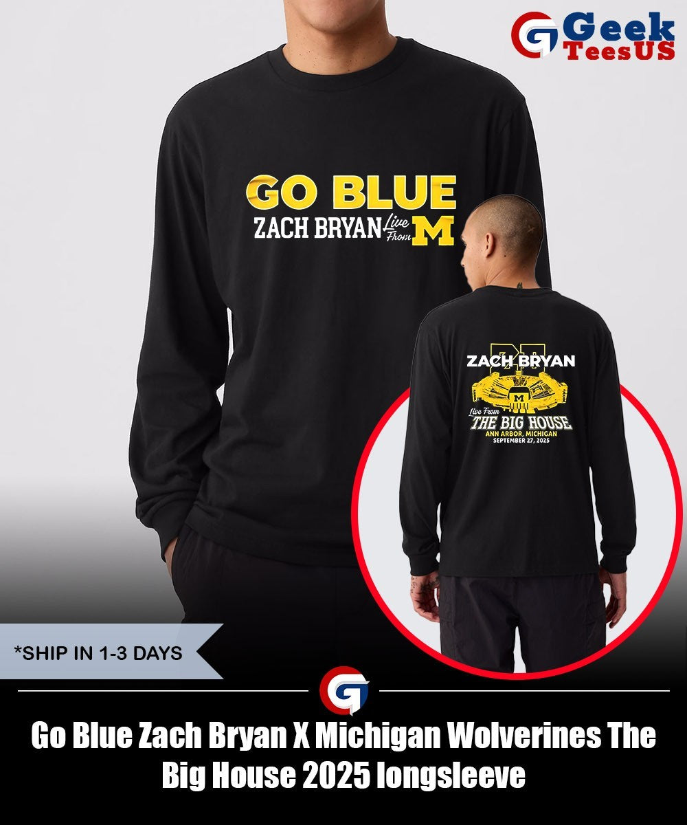 Go Blue Zach Bryan X Michigan Wolverines The Big House 2025 shirt