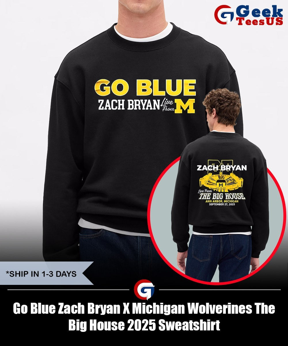 Go Blue Zach Bryan X Michigan Wolverines The Big House 2025 shirt