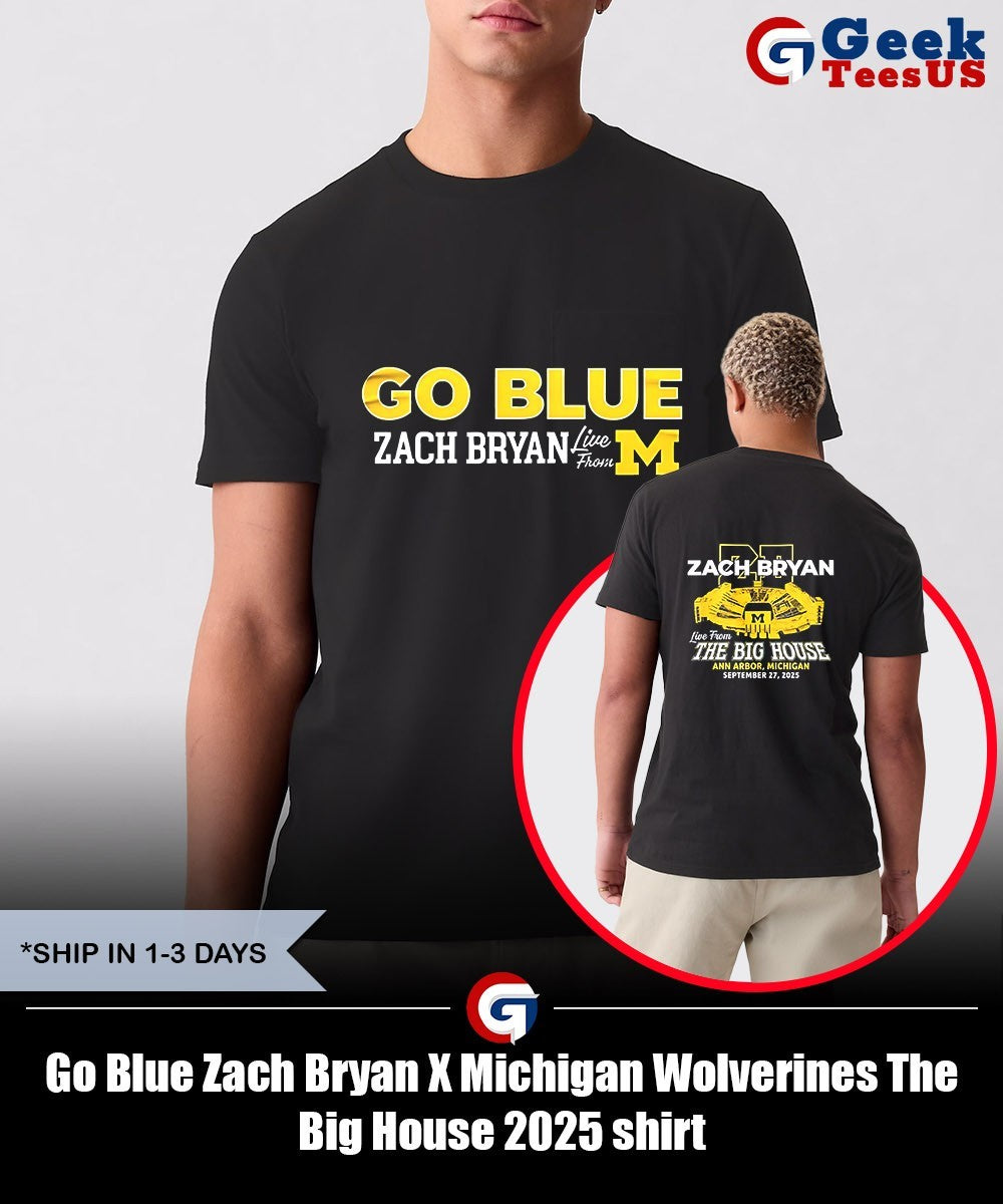 Go Blue Zach Bryan X Michigan Wolverines The Big House 2025 shirt
