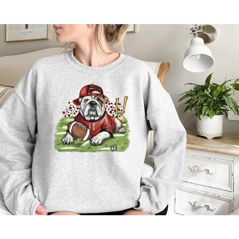 Go Bulldogs Sweatshirt, Football Bulldogs Sweatshirt, Football Fan Shirt, Football Team Mascot Shirt. Football Lover...