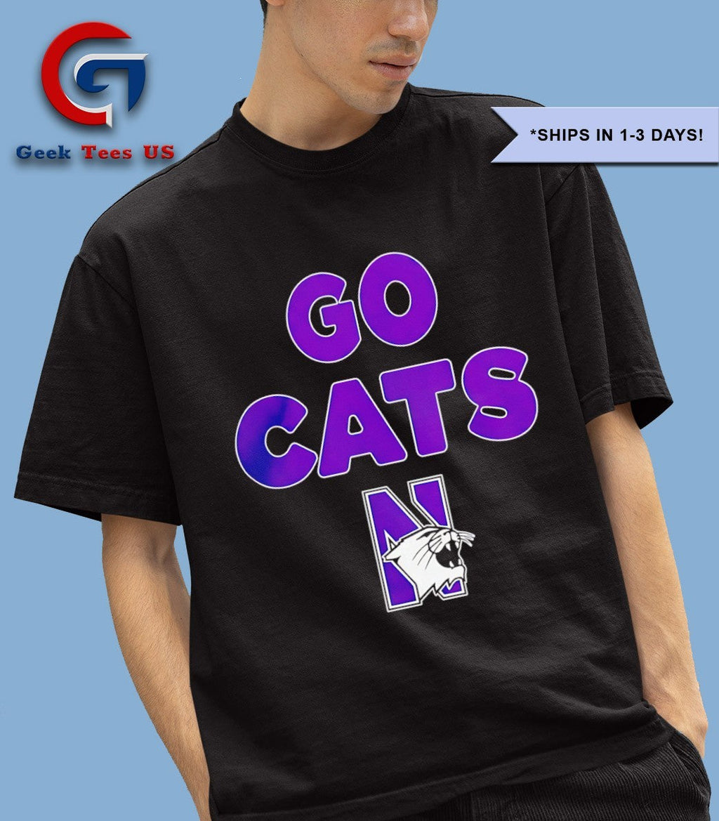 Go Cats Northwestern Wildcats slogan logo shirt