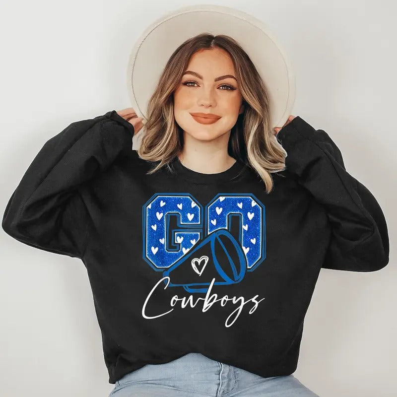 Go Cowboy Sweatshirt Unisex Crewneck T-Shirts, Hoodie | HypeDripTees.com