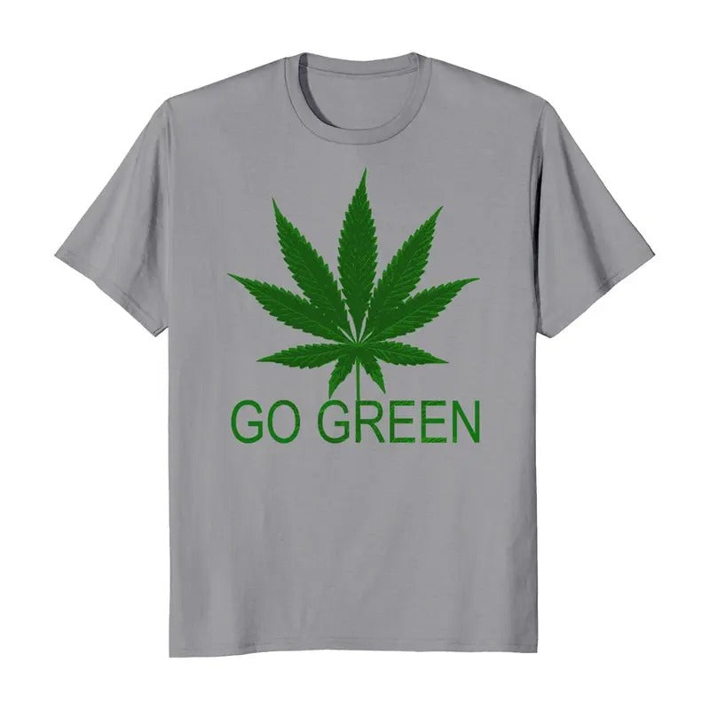 Go Green Marijuana Cannabis Weed 420 Men's T-Shirt Casual Crewneck Hoodie, Sweatshirt | HypeDripTees.com