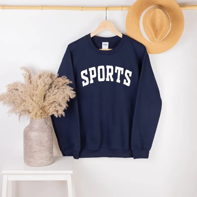 Go Sports Crewneck Sweatshirt, Funny College Tee Shirt, Football Sweatshirt, Game Time Game Day Shirt, Funny College,...