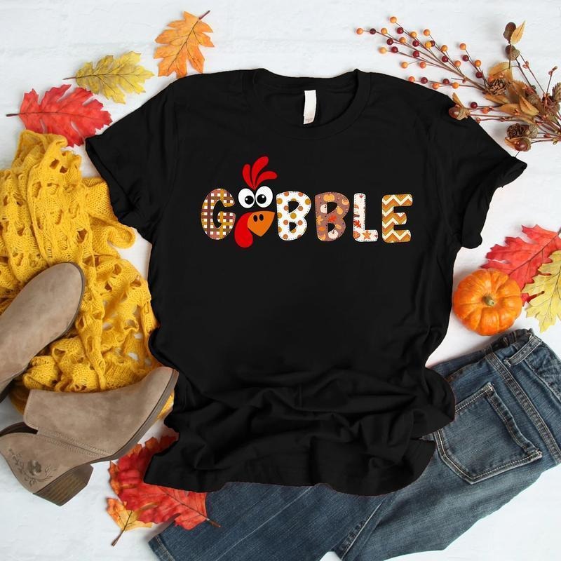 Gobble Gobble Thanksgiving T-shirt, Thanksgiving Family Shirt, Funny Thanksgiving Tee, Thanksgiving Dinner, Pumpkin Tee,...