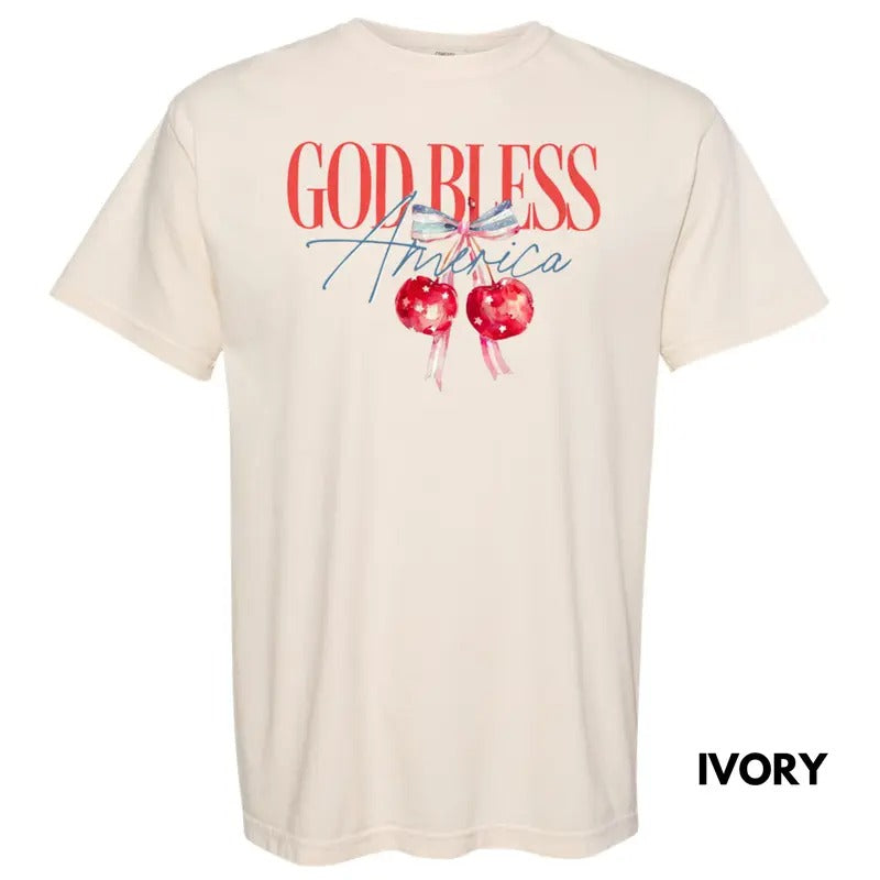 God Bless America Coquette Comfort Colors T-Shirt Hoodie, Sweatshirt | HypeDripTees.com