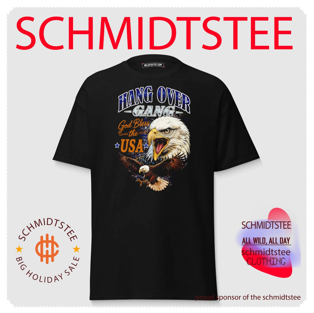God Bless the USA with Bald Eagle Hang Over Gang shirt