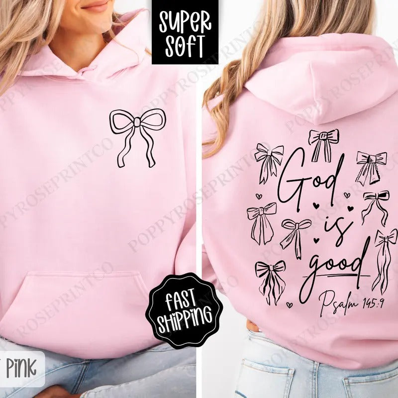God Is Good Hoodie, Religious Women's Hooded Sweatshirt, Trendy Women's Hoodie T-Shirts | HypeDripTees.com