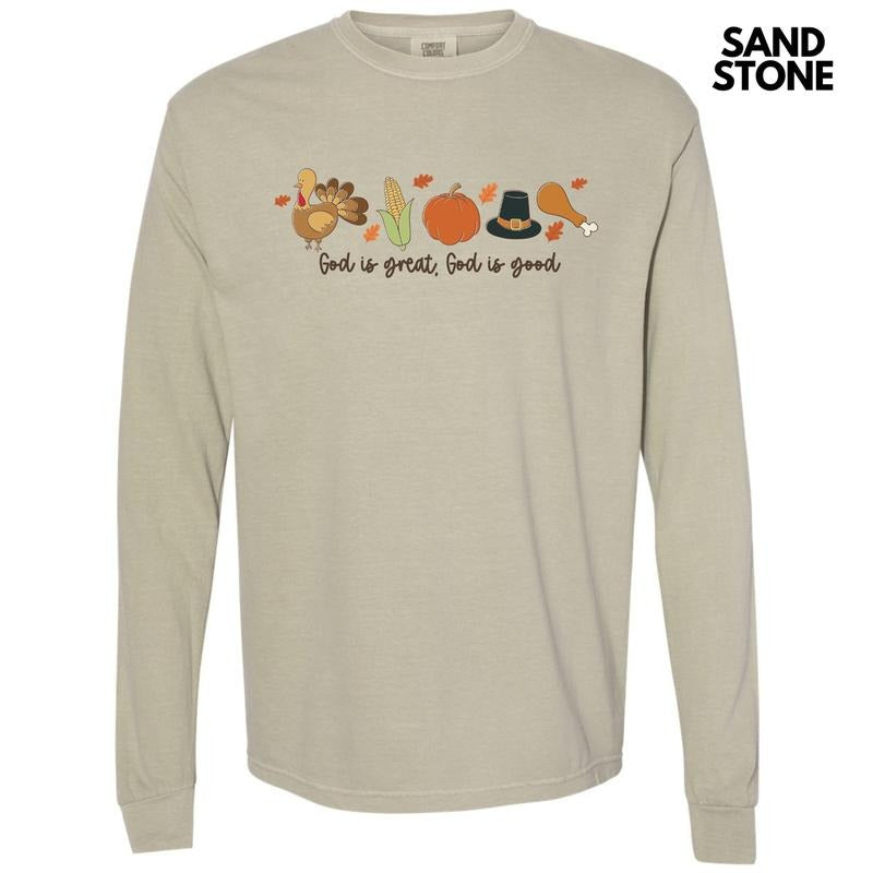 God is Great Long Sleeve Comfort Colors T-Shirt 'NLB' Hoodie, Sweatshirt | HypeDripTees.com