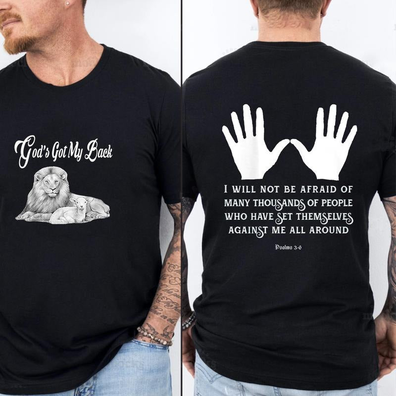 God's Got My Back Tee Pure Cotton Casual Style Crew Neck Short Sleeve T-Shirt Tops Trendy for Women for Men Hoodie,...