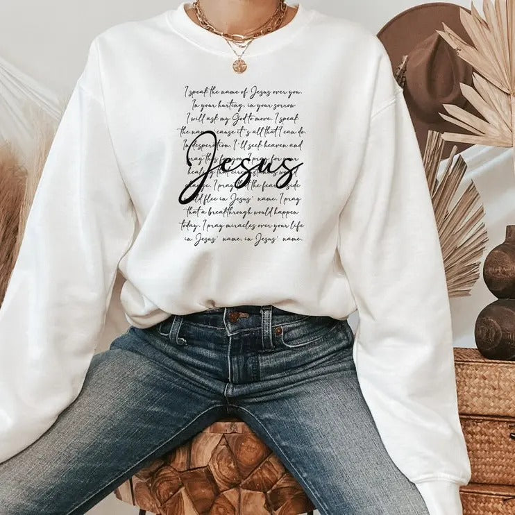 God shirt, I Speak The Name Of Jesus Tee, Pray Shirt, Christian Shirt, Bible Verse Shirt, Faith Shirt Hoodie, Sweatshirt