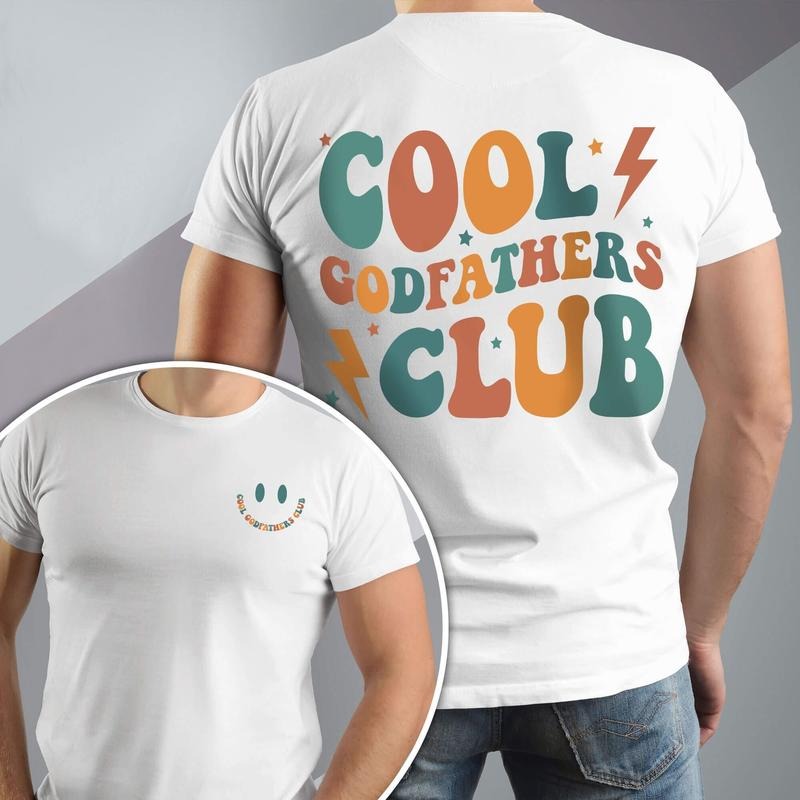 Godfather Shirt For Men, Cool Godfather Club, Godfather Gift, Dad Shirt, Baptism Gift, Fathers Day Shirt, Gift For Uncle,...