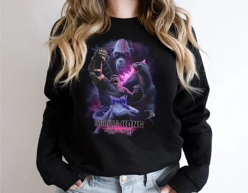 Godzilla X Kong Shirt, Godzilla Movie Shirt, Godzilla X Kong The New Empire 2024 Shirt, Godzilla Movie 2024 Shirt Hoodie,...