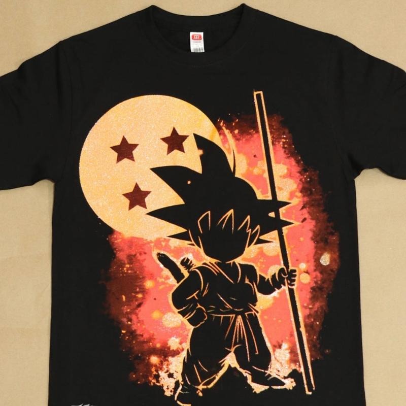 Goku con esfera T-shirt Cotton Black Casual Hoodie, Sweatshirt | HypeDripTees.com