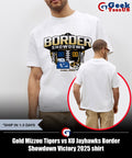 Gold Mizzou Tigers vs KU Jayhawks Border Showdown Victory 2025 shirt