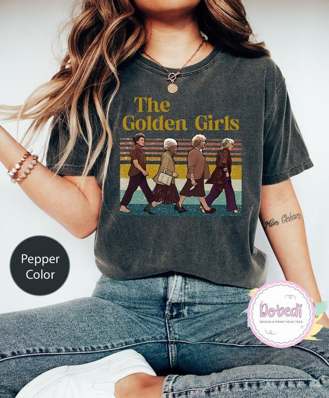 Golden Girls Cross Road Comfort Colors Shirt, The Stay Golden Shirt Best Price Hoodie, Sweatshirt | HypeDripTees.com