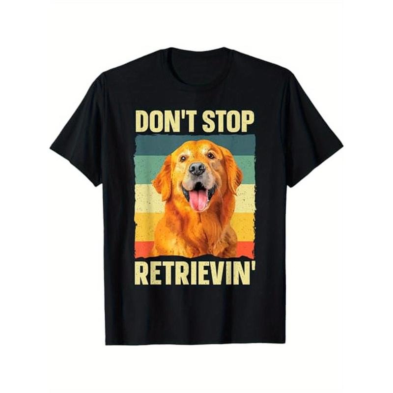 Golden Retriever Design For Men Women Golden Retriever Lover T-Shirt, 100% Cotton, Gift for Men Women Dad Mom Friends,...
