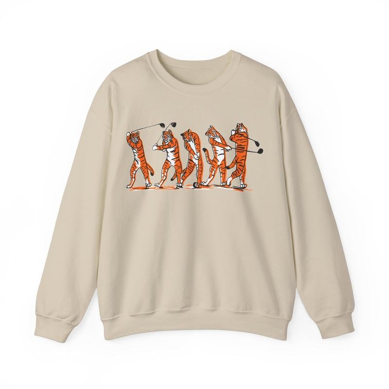Golf TIGER Swing Gildan-Unisex Sweatshirt Cotton Fabric Sweaters T-Shirts, Hoodie | HypeDripTees.com