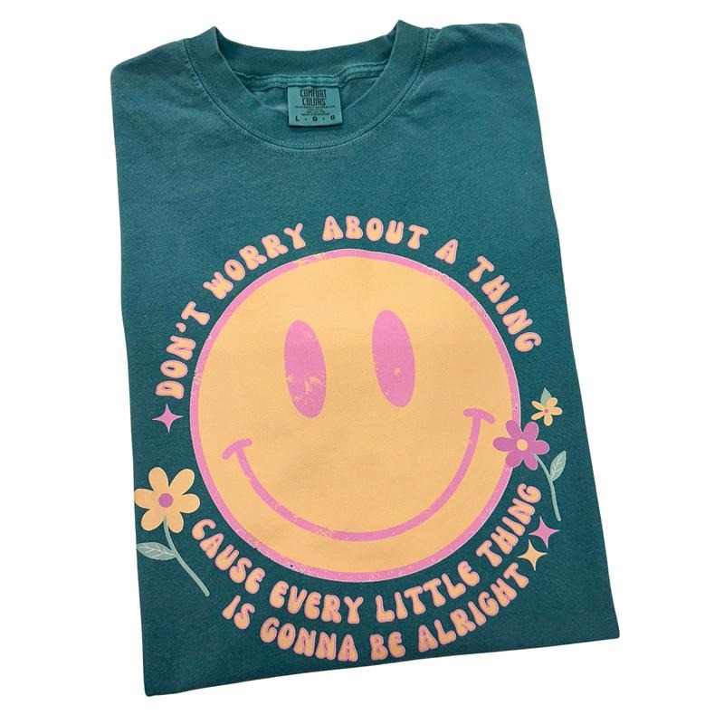 Gonna Be Alright Happy Face Comfort Colors T-Shirt 'NLB' Hoodie, Sweatshirt | HypeDripTees.com