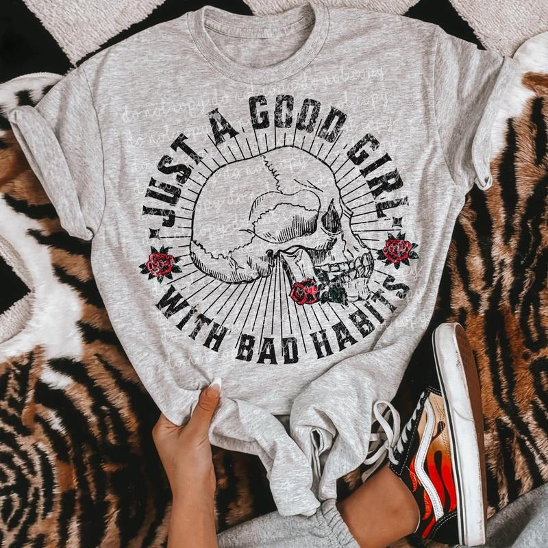 Good girl bad habits DTF Transfers - THIS IS NOT A SHIRT Hoodie, Sweatshirt | HypeDripTees.com