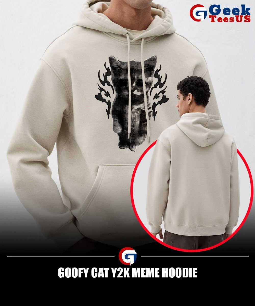 Goofy cat Y2K meme shirt